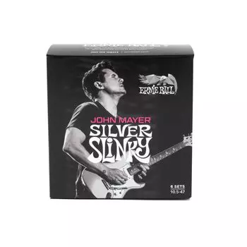 ERNIE BALL Ernie Ball струны для электрогитары SILVER SLINKY 3817 Silver Slinky Mayer Signature 6Set Pack (10.5-47)/Джон