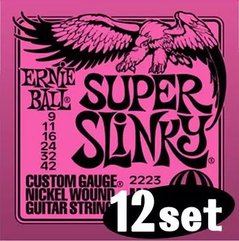 ERNIEBALL Ernie Ball струны для электрогитары Super Slinky x 12 комплект #2223