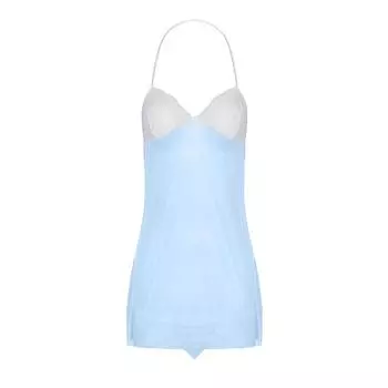 Эротическое белье Европейское и американское прозрачное надувная кукла женский сенсорный сетчатый сарафан комплект оптом One size