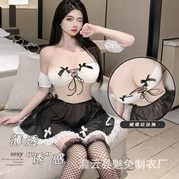 Эротическое женское сексуальное бюстье с глубоким V-вырезом, ночная сорочка, дразнящее соблазнение, постельная страсть, бесплатный комплект 2670 average size