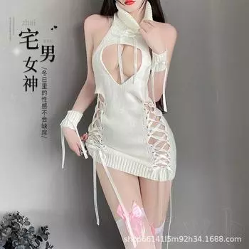 Эротическое нижнее белье женский свитер с открытой грудью водолазка большого размера пижама страстное искушение горячий флирт кровать бесплатно 1056 average size