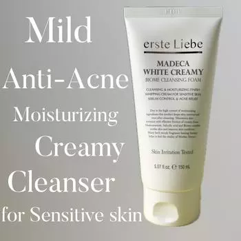 erste Liebe MADECA White CREAMY BIOME Очищающая ПЕНКА 150мл/ для чувствительной кожи 150ml белый