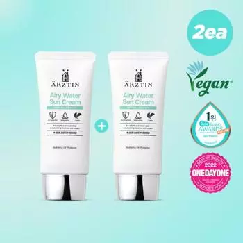 [Ertztin] [Contains 2] Airy Water Sun Cream Duo SPF50+ PA++++, 60ml, 2 pcs.