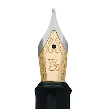 Erudite Medium Nib section Gold Упаковка в полиэтиленовый пакет - (Черная отделка) -1шт
