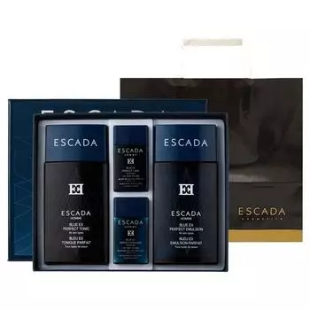Escada Homme Blue набор из 2 предметов / Мужское отбеливающее средство против морщин двойного действия + лосьон + портативный состав, 1 набор