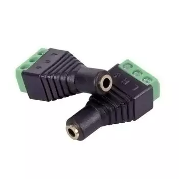 ESCAM 1 шт. 3,5-мм разъем Video AV Balun 3,5-мм стерео гнездо для AV винтового терминала Стерео гнездо 3,5 мм гнездо 3-контактный клеммный блок