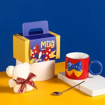Escape Princess Children s Fun Ceramic Mug Gift Box Set High Pretty Cup Cute Couple Water Cup Souvenir Gift Gift 201-300ml