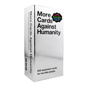 Еще больше карт против человечества • Расширение на 600 карт • Включает лучшие карты из Red Box, Blue Box и Green Box