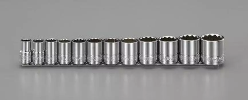 ESCO Socket Set 12 Squares inch 12 pieces 1 set EA687CS-300 Drive: 1/2