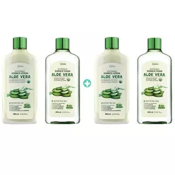 Esfolio Aloe Vera Soothing Essence Toner + Lotion Set