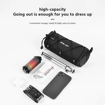 Eslnf Велосипедная передняя сумка Большая вместимость для хранения вещей Наружная водонепроницаемая многофункциональная сумка для езды на горном велосипеде Передняя сумка для горного велосипеда Аксессуары для велосипеда A1