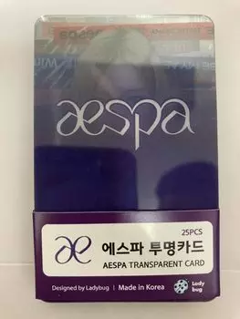 Espa Goods 25 Clear Photo Cards Коллекционная карточка Poka Прозрачная фотография Фото (Aespa) [Элемент]