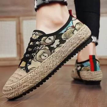 Espadrilles Man Shoe Fashion 2024 Flat Sneakers Breathable Size 45 Elegant Casual Shoes For Men Korean Style Offer Footwear 44 39