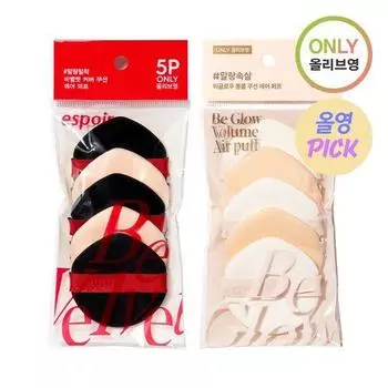 Espoir Bigelow/Be Velvet Cushion Air Puffs 5 шт. (Выберите 1 из 2 типов) Bigelow Air Puff