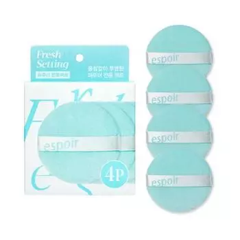 Espoir Fresh Setting Powder Puff с эффектом мяты 4 шт.