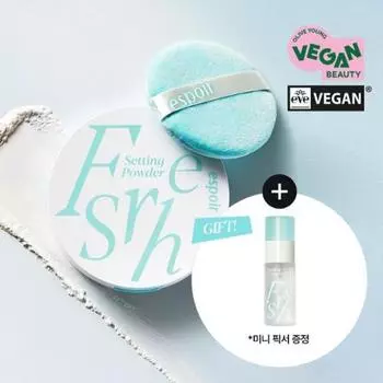 Espoir [Эксклюзивное предложение июня для всех молодых людей] Espoir Fresh Setting Powder 9 г AD + бесплатный Fresh Setting Fixer 30 мл [Мини] 3 г