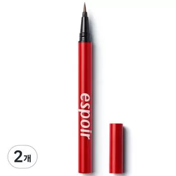Espoir Подводка-кисть Nomerging Brush Liner 1 г, оттенок 02 Moody Brown, 2 шт.