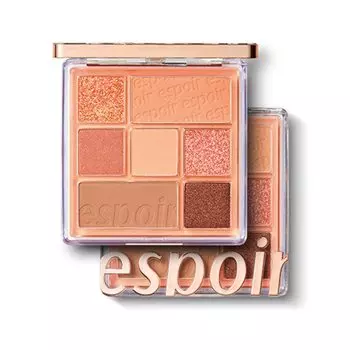 ESPOIR Real Eye Palette Eye Shadow REAL EYE PALETTE Корейская косметика Espoir Official 1 (нет. персиковый)