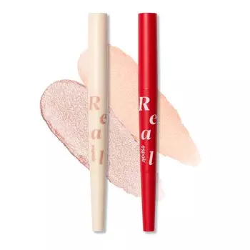 Espore Tear Bag Liner Real Eye Dual Stick Set of 2 Champagne Beam Peach Beam 2Step Stick Eye Shadow Korean Cosmetics Espore Official #01 + #02