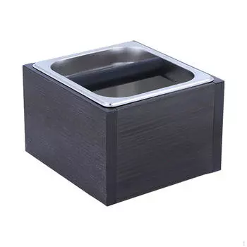 Espresso Knock Box Контейнер для кофейной гущи Аксессуары для машины Прочная резиновая планка