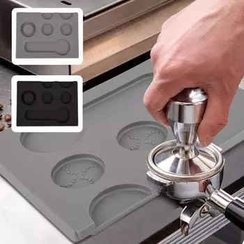Espresso Tamping Mat Food Grade Silicone Coffee Tamp Mat Anti-Slip Coffee Tamper Pad Portable Tamping Mat Espresso Accessories чёрный