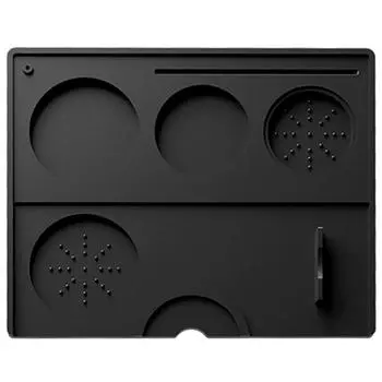 Espresso Tamping Mat Silicone Coffee Tamper Mat Coffee Pad Tamp Station for Barista Tool Bar Espresso Accessory-Black CHINA