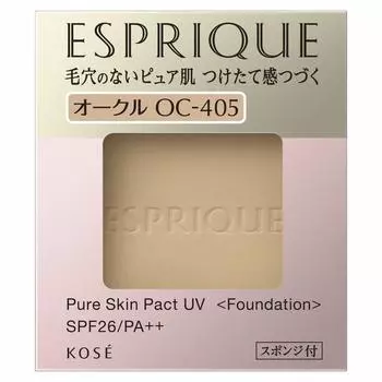 ESPRIQUE Pure Skin Pact UV Ocher Refill 1 шт. Тональная основа Pore Uneven Color Cover OC-405 9,3 г SPF26/PA++