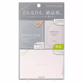 ESPRIQUE Synchro Fit Pact EX Limited Kit Foundation Ocher В комплект входит: Без запаха, 1 шт. OC-405 9 г + 0,6 г + футляр