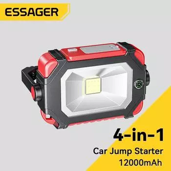 Essager 12 В автомобильный стартер Power Bank портативный автомобильный аккумулятор зарядное устройство пусковое устройство автоматический аварийный запуск светодиодное освещение