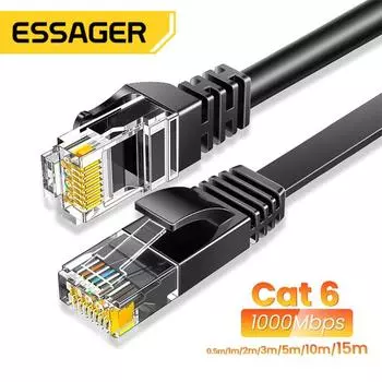 Essager Ethernet-кабель Cat6 Lan-кабель 10 м UTP Cat 6 RJ 45 Разветвитель сетевого кабеля RJ45 Витая пара Патч-корд для маршрутизатора ноутбука