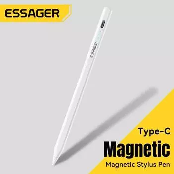 Essager Магнитный стилус для iPad Apple Pencil USB Tpye C Зарядка для iPad Pencil Аксессуары белый