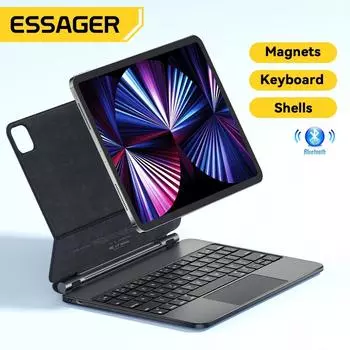 Essager Mini Интеллектуальная Bluetooth-клавиатура с защитой от отпечатков пальцев Портативная RGB беспроводная клавиатура для iPad для планшетного компьютера iPad Pro