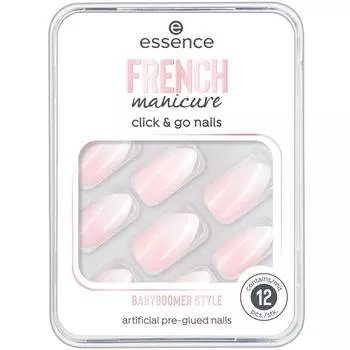 Essence - Накладные ногти для французского маникюра Click & Go -
