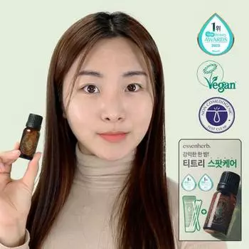 essenHERB Масло чайного дерева 100, 10 мл, специальный набор (+Крем 10мл+Ватный тампон 50р)