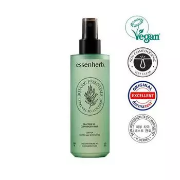 Essenherb Tea Tree 90 Clear Body Mist 200мл, корейский уход за телом