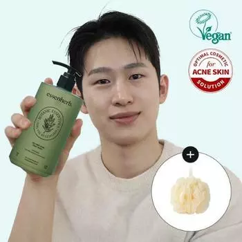 essenHERB Tea Tree Acne Daily Wash, специальный набор 500 мл (+Шар для душа)