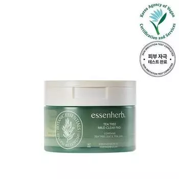 Essenherb Tea Tree Mild Clear Pads 60 sheets