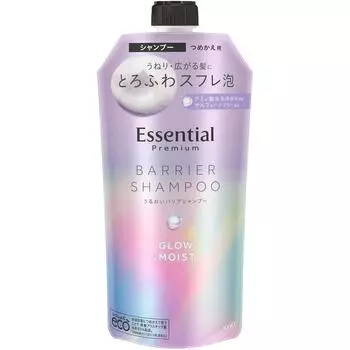 Essential Kao Essential Premium Moisture Barrier Shampoo Glow Moist 340 Ml Refill