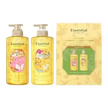 Essential Premium Barrier Silky & Smooth Pump Set Osmanthus Scent 900ml