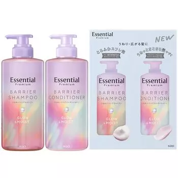 Essential Premium Moisture Barrier Шампунь Glow Moist Pump Set 900 мл &
