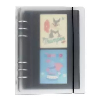 Есть коллекционный альбом формата А5 в твердом переплете с 6 отверстиями.