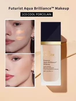 Este Lauder Futurist Aqua Brilliance Makeup 1 жидкая унция/30 мл 1C0 COOL PROCELAIN