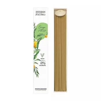 Esteban Interior Garden Nature Orange Green Tea Палочки 40 палочек благовоний с подставкой для благовоний Сделано в Японии и