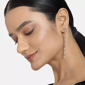 Женские серьги Estele Bling с позолоченными бриллиантами и заклепками в виде сахарного тростника