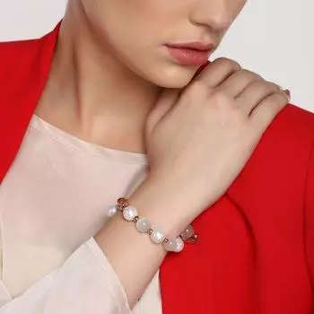 Браслет-подвеска Estele Flower из модала с флюсовым жемчугом