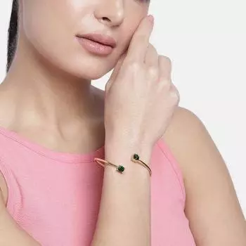 Estele Green Stone Bangle Браслет из модала для женщин