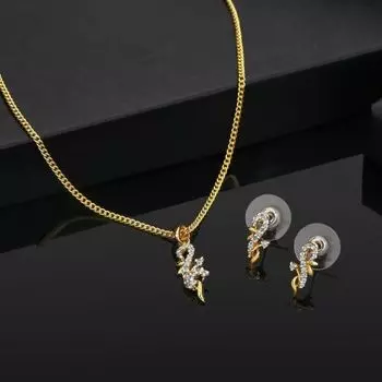 Estele - Элегантный кулон из 24-каратного золота с американскими бриллиантами для женщин