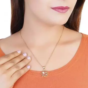 Estele - Подвеска Spiritual Om с австрийскими кристаллами, позолоченными и посеребренными, для женщин / девочек