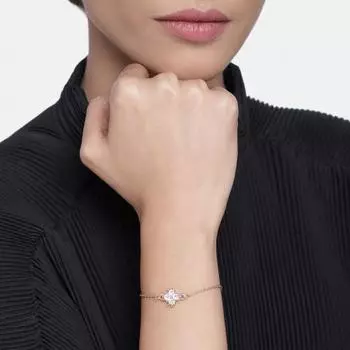 Браслет-цепочка Estele Rose Gold Plated Primrose Flower для женщин