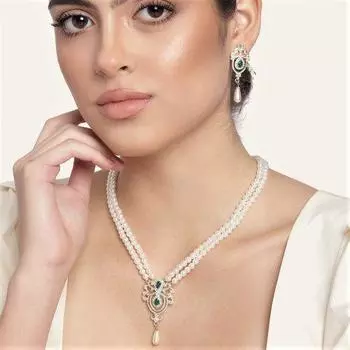 Estele - Традиционный комплект ожерелья с золотым покрытием 24 карата для женщин